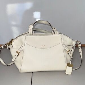 Ralph Lauren ivory Leather Satchel